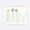 Baby Aqua Letters Card