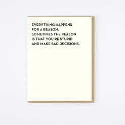 Bad Decisions Card