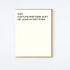 Die Alone Card