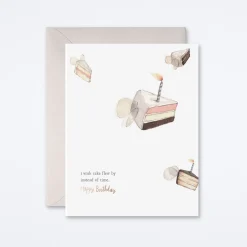 Flying Cake Birthday Card