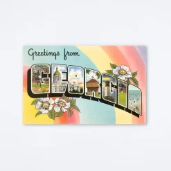 Greetings From Georgia White Blossom Postcard