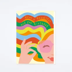 Rainbow Hair Birthday Card