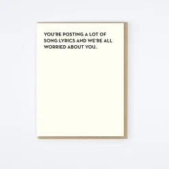 Song Lyrics Card