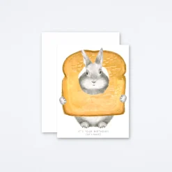 Toast Bunny Birthday Card