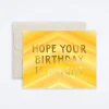 Yellow Stripe Birthday Card